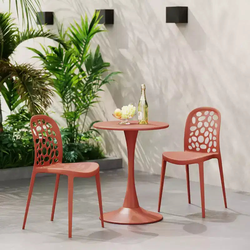WestinTrends Playa Outdoor Modern Stackable Patio Dining Chairs (Set of 2)