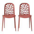 WestinTrends Playa Outdoor Modern Stackable Patio Dining Chairs (Set of 2)