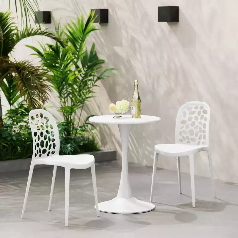 WestinTrends Playa Outdoor Modern Stackable Patio Dining Chairs (Set of 2)