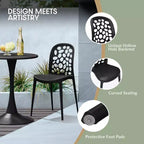 WestinTrends Playa Outdoor Modern Stackable Patio Dining Chairs (Set of 2)