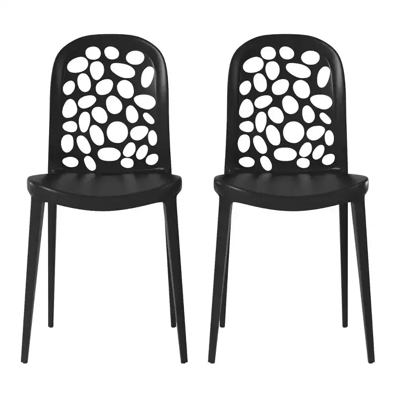 WestinTrends Playa Outdoor Modern Stackable Patio Dining Chairs (Set of 2)