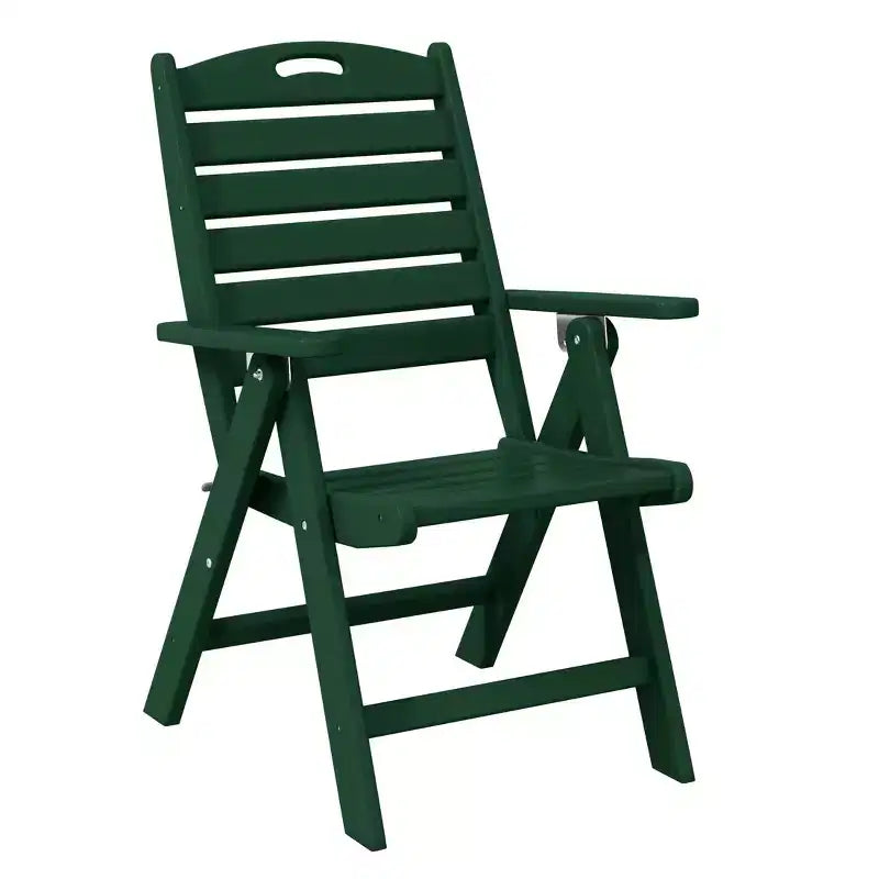 Sedia da pranzo pieghevole da esterno WestinTrends Malibu in HDPE regolabile con schienale alto