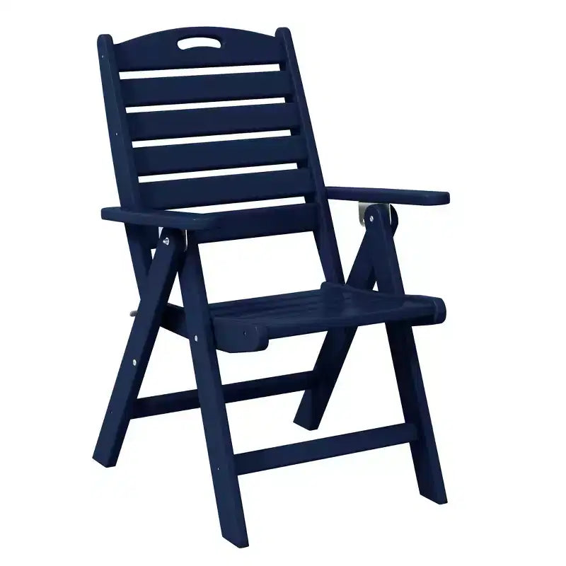 Sedia da pranzo pieghevole da esterno WestinTrends Malibu in HDPE regolabile con schienale alto