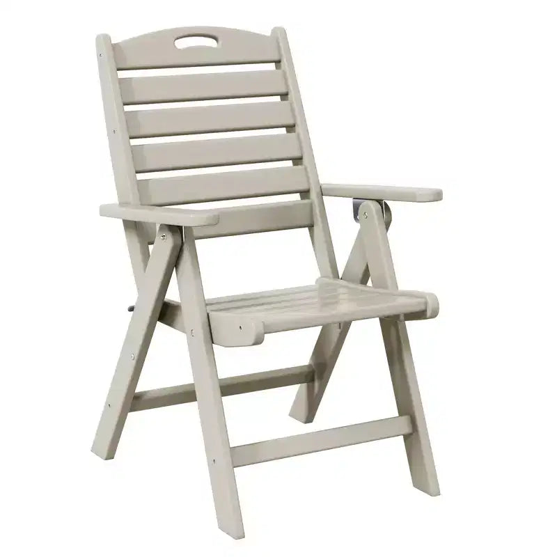 Sedia da pranzo pieghevole da esterno WestinTrends Malibu in HDPE regolabile con schienale alto