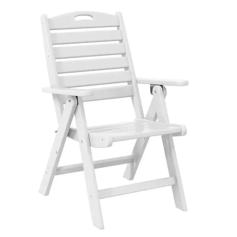Sedia da pranzo pieghevole da esterno WestinTrends Malibu in HDPE regolabile con schienale alto