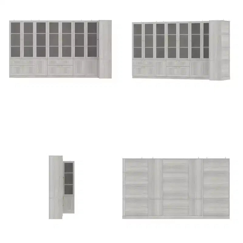 Mobile versatile in legno Famapy personalizzabile come libreria, mobile laterale o da cucina
