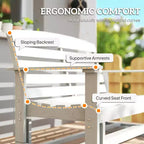 Outsunny Dondolo da Giardino per 2 Persone Poltrona a Dondolo Doppia per Esterni con Telaio in HDPE a Doghe per Giardino e Veranda