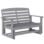 Outsunny Dondolo da Giardino per 2 Persone Poltrona a Dondolo Doppia per Esterni con Telaio in HDPE a Doghe per Giardino e Veranda