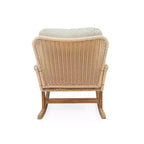 Christopher Knight Home Tamid Outdoor Modern Wood, Rattan and Metal Rocking Chair with Cushion