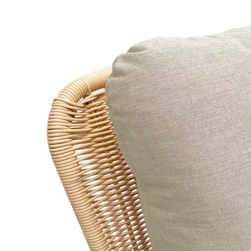Christopher Knight Home Tamid Outdoor Modern Wood, Rattan and Metal Rocking Chair with Cushion
