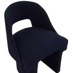 LeisureMod Quell Modern Side Boucle Accent Chair  Stylish Cozy Upholstered Seat with Curved Back, Perfect for Living Room, Bedroom, or Lounge