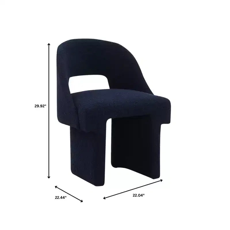LeisureMod Quell Modern Side Boucle Accent Chair  Stylish Cozy Upholstered Seat with Curved Back, Perfect for Living Room, Bedroom, or Lounge