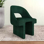 LeisureMod Quell Modern Side Boucle Accent Chair  Stylish Cozy Upholstered Seat with Curved Back, Perfect for Living Room, Bedroom, or Lounge