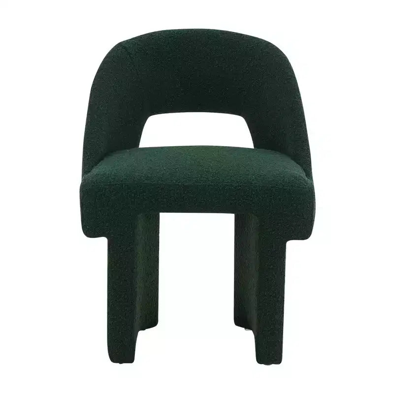 LeisureMod Quell Modern Side Boucle Accent Chair  Stylish Cozy Upholstered Seat with Curved Back, Perfect for Living Room, Bedroom, or Lounge