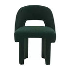 LeisureMod Quell Modern Side Boucle Accent Chair  Stylish Cozy Upholstered Seat with Curved Back, Perfect for Living Room, Bedroom, or Lounge