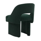 LeisureMod Quell Modern Side Boucle Accent Chair  Stylish Cozy Upholstered Seat with Curved Back, Perfect for Living Room, Bedroom, or Lounge