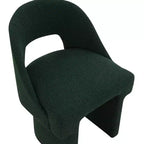 LeisureMod Quell Modern Side Boucle Accent Chair  Stylish Cozy Upholstered Seat with Curved Back, Perfect for Living Room, Bedroom, or Lounge
