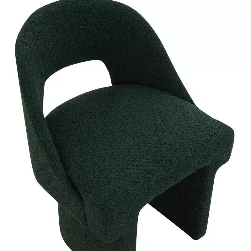LeisureMod Quell Modern Side Boucle Accent Chair  Stylish Cozy Upholstered Seat with Curved Back, Perfect for Living Room, Bedroom, or Lounge
