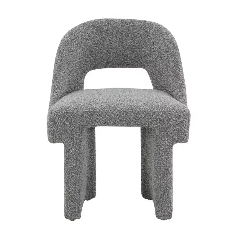 LeisureMod Quell Modern Side Boucle Accent Chair  Stylish Cozy Upholstered Seat with Curved Back, Perfect for Living Room, Bedroom, or Lounge