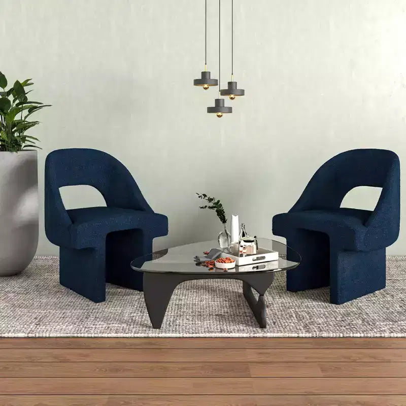 LeisureMod Quell Modern Side Boucle Accent Chair  Stylish Cozy Upholstered Seat with Curved Back, Perfect for Living Room, Bedroom, or Lounge