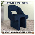 LeisureMod Quell Modern Side Boucle Accent Chair  Stylish Cozy Upholstered Seat with Curved Back, Perfect for Living Room, Bedroom, or Lounge