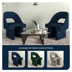 LeisureMod Quell Modern Side Boucle Accent Chair  Stylish Cozy Upholstered Seat with Curved Back, Perfect for Living Room, Bedroom, or Lounge