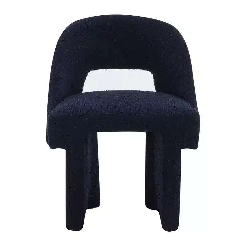 LeisureMod Quell Modern Side Boucle Accent Chair  Stylish Cozy Upholstered Seat with Curved Back, Perfect for Living Room, Bedroom, or Lounge