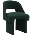 LeisureMod Quell Modern Side Boucle Accent Chair  Stylish Cozy Upholstered Seat with Curved Back, Perfect for Living Room, Bedroom, or Lounge