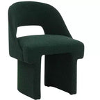 LeisureMod Quell Modern Side Boucle Accent Chair  Stylish Cozy Upholstered Seat with Curved Back, Perfect for Living Room, Bedroom, or Lounge