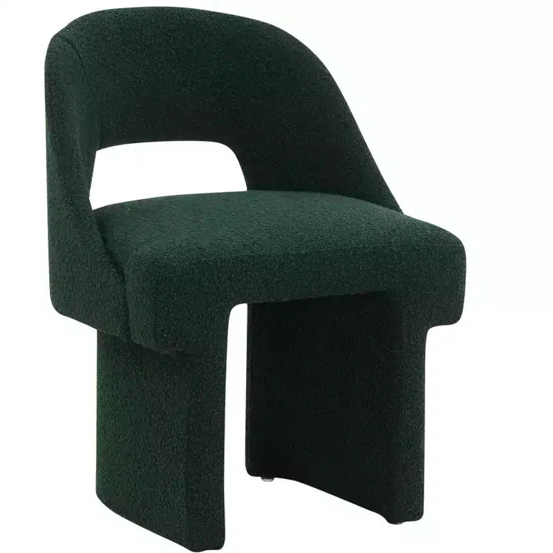 LeisureMod Quell Modern Side Boucle Accent Chair  Stylish Cozy Upholstered Seat with Curved Back, Perfect for Living Room, Bedroom, or Lounge