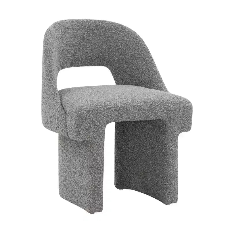 Sedia d'Appoggio Moderna in Bouclé Quell LeisureMod – Elegante Seduta Imbottita e Accogliente con Schienale Curvo, Perfetta per Soggiorno, Camera da Letto o Salotto