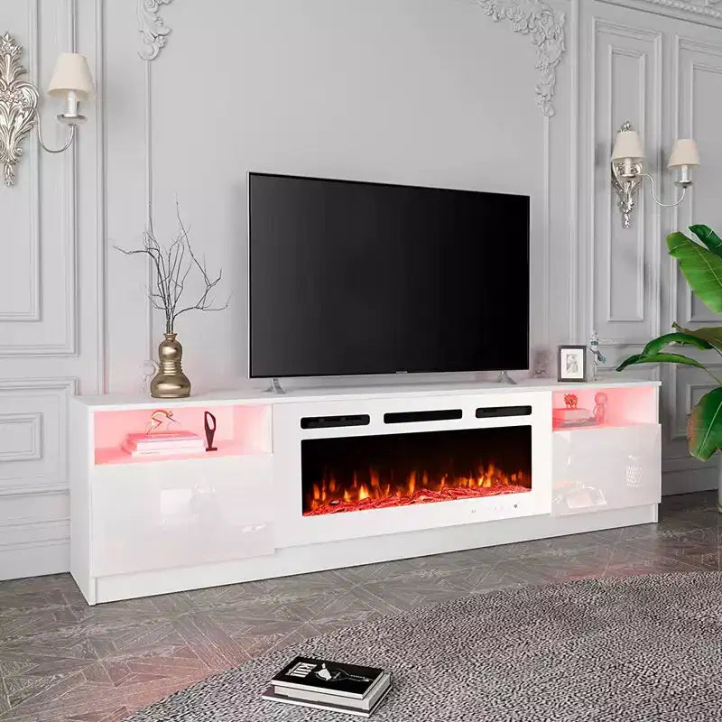 EROMMY TV Stand for TVs up to 80 with Fireplace