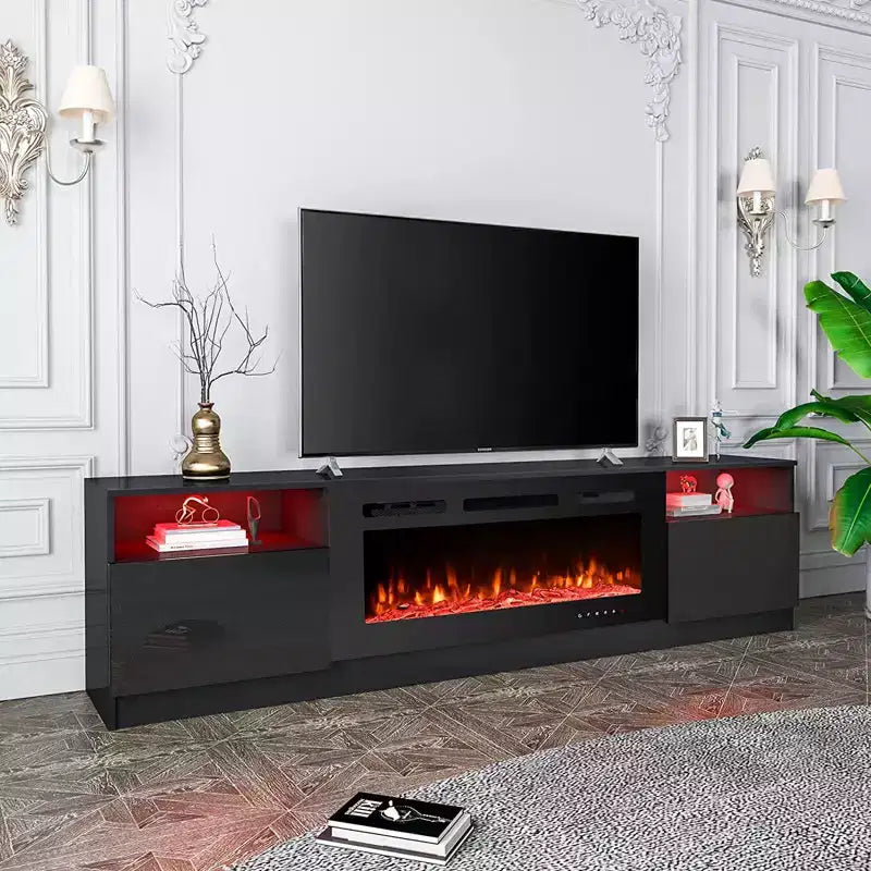 EROMMY TV Stand for TVs up to 80 with Fireplace