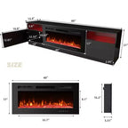 EROMMY TV Stand for TVs up to 80 with Fireplace