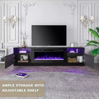 EROMMY TV Stand for TVs up to 80 with Fireplace