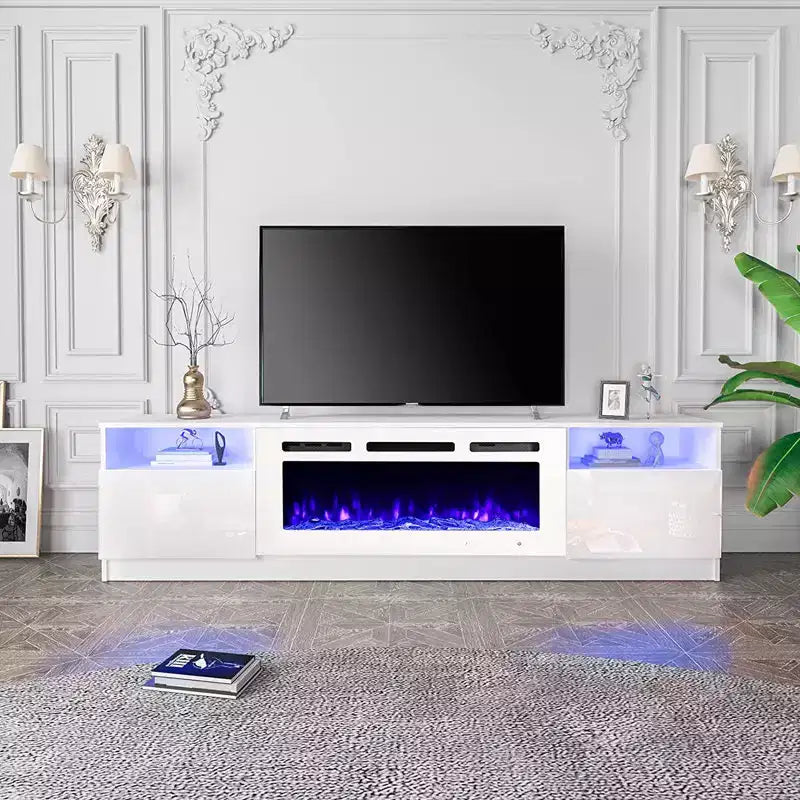 EROMMY TV Stand for TVs up to 80 with Fireplace