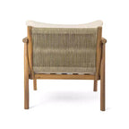 Christopher Knight Home Patsy Outdoor Rope Weave Acacia Wood Club Chair with Cushions, Teak