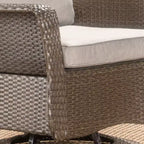 Christopher Knight Home Liam Outdoor Wicker Swivel Club Chairs with Cushions (Set of 2)