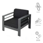 Christopher Knight Home Miller Outdoor Aluminum Club Chairs with Cushions (Set of 4)