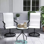 Outsunny Patio Swivel Chairs Set of 2, High Back Patio Dining Chairs with All-Weather Mesh Fabric and Metal Frame for Backyard, Porch or Garden