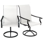 Outsunny Patio Swivel Chairs Set of 2, High Back Patio Dining Chairs with All-Weather Mesh Fabric and Metal Frame for Backyard, Porch or Garden