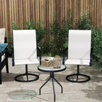 Outsunny Patio Swivel Chairs Set of 2, High Back Patio Dining Chairs with All-Weather Mesh Fabric and Metal Frame for Backyard, Porch or Garden