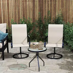 Outsunny Patio Swivel Chairs Set of 2, High Back Patio Dining Chairs with All-Weather Mesh Fabric and Metal Frame for Backyard, Porch or Garden