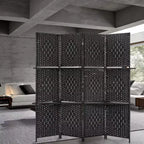 BestMassage 4/6 Panel Wooden Room Divider Folding Portable Partition Screen