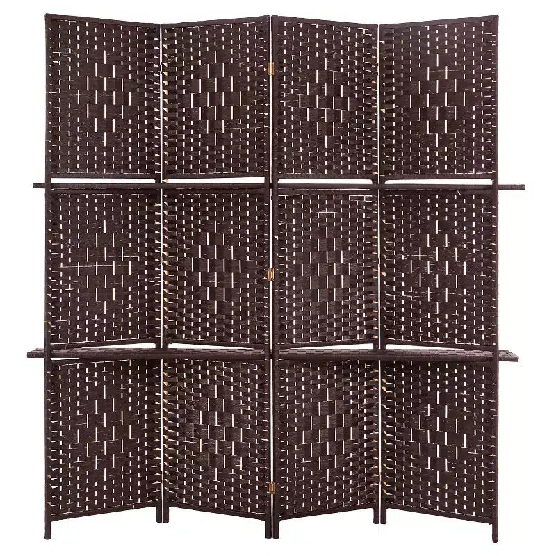 BestMassage Divisorio per ambienti in legno a 4/6 pannelli, pieghevole e portatile