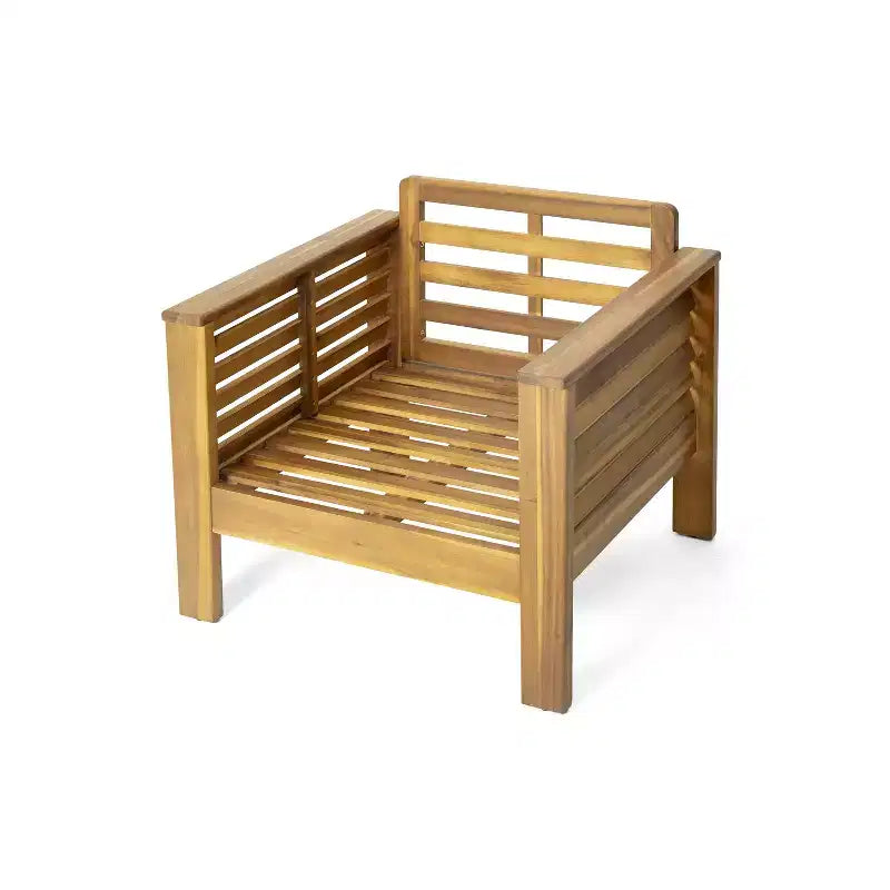 Christopher Knight Home Rabun Outdoor Acacia Wood Club Chairs with Cushions (Set of 2)