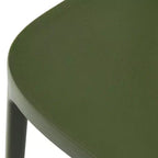 WestinTrends Playa Sedie da pranzo impilabili moderne da esterno in plastica (set da 4), verde oliva