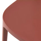 WestinTrends Playa Outdoor Modern Stackable Plastic Patio Dining Chairs (Set of 4), Red