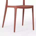 WestinTrends Playa Outdoor Modern Stackable Plastic Patio Dining Chairs (Set of 4), Red