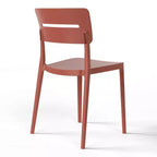 WestinTrends Playa Outdoor Modern Stackable Plastic Patio Dining Chairs (Set of 4), Red